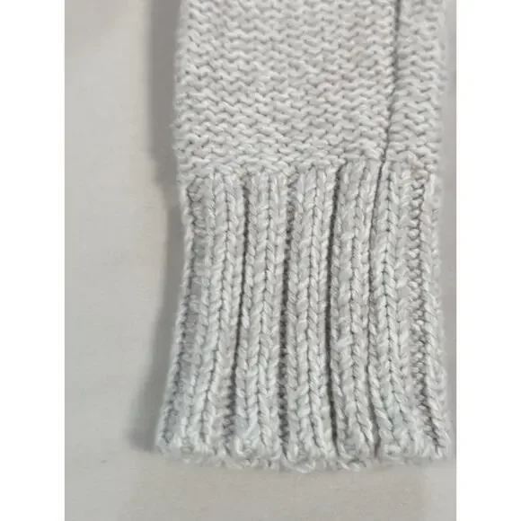 Cherokee Girls Cable Knit Crop Sweater Oatmeal Heather Size M 7/8 Cozy - Picture 3 of 9